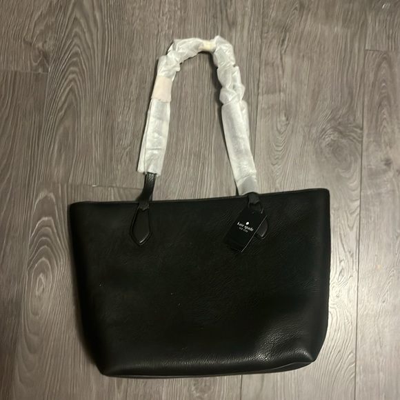 NWT Kate Spade black pebble leather tote Leila - Picture 4 of 8